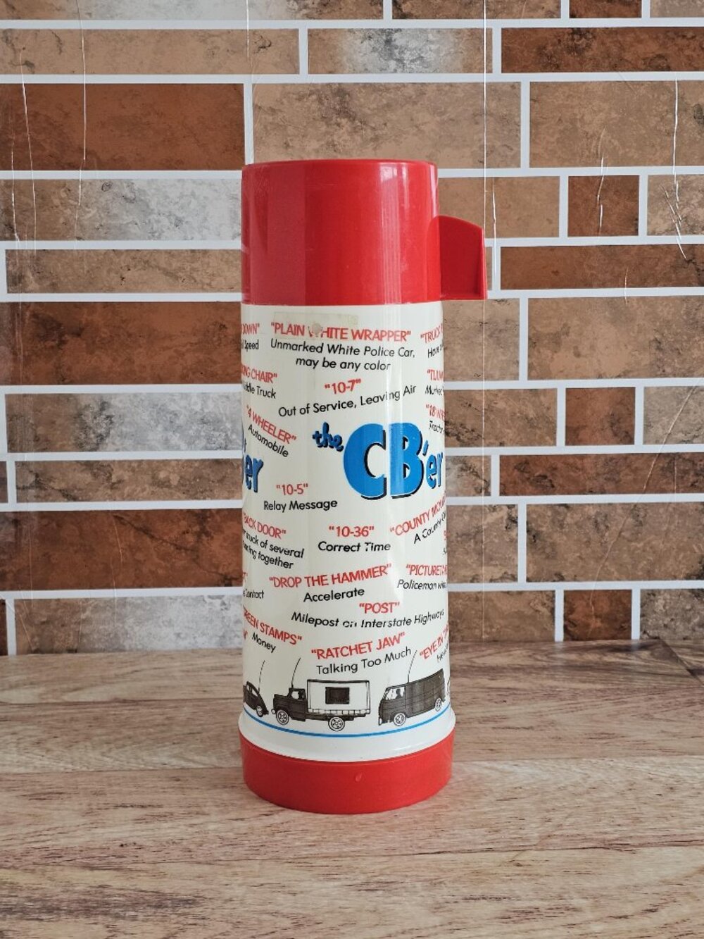 Vintage CB'er Thermos, Trucker Slang Thermos, Gift For A Trucker